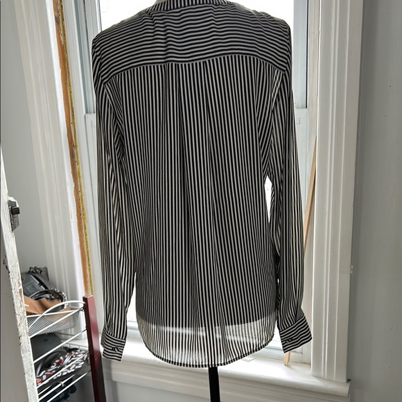 Black and White Striped Women's Top - Picture 3 of 5